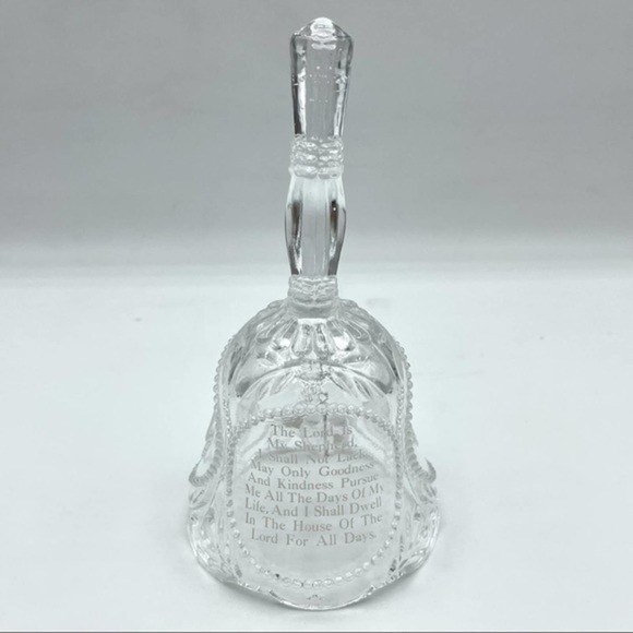 Crystal Glass - Bell Prayer Hands | Sz. 5" x 2.5" | Vintage Home Decor - Picture 4 of 10